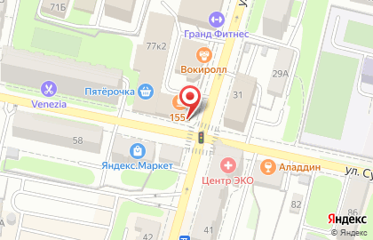 Магазин кондитерских изделий Золотая ласточка на улице Суворова на карте