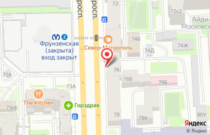 Пекарня-кондитерская Пуд хлеба на метро Фрунзенская на карте