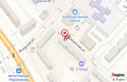 Телекоммуникационная компания МТС на Астраханской улице на карте