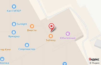 Ресторан быстрого питания Subway на Строительной улице на карте