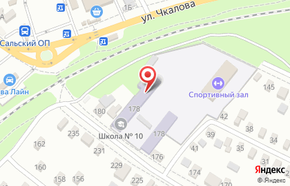 Средняя общеобразовательная школа №10 в Ростове-на-Дону на карте