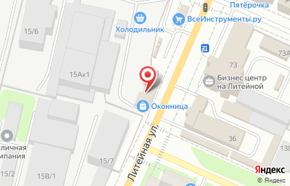 Интернет-магазин Sportcity74.ru на Литейной улице на карте