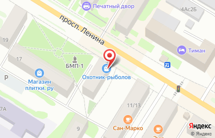 Магазин Охотник-рыболов в Сыктывкаре на карте