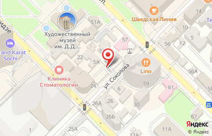 Автостоянка в Сочи на карте