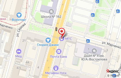 Оператор связи МТС на улице Лобкова на карте
