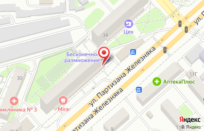 Компания Тонер на улице Партизана Железняка на карте