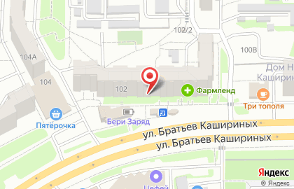 Магазин Формула пива на улице Братьев Кашириных на карте