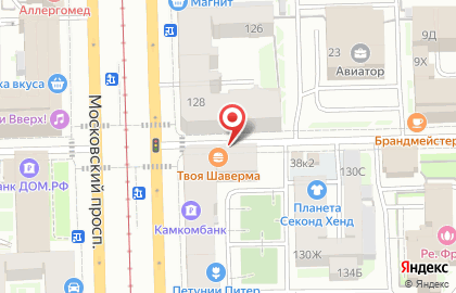 Кафе-пекарня АМ! в Московском районе на карте