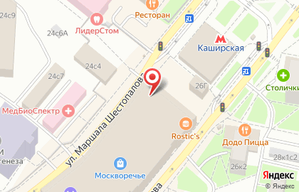 Сеть бургерных #farш в Москворечье-Сабурово на карте
