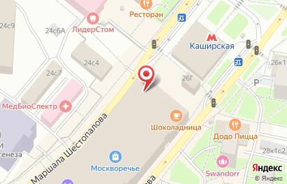 Сеть бургерных #farш в Москворечье-Сабурово на карте