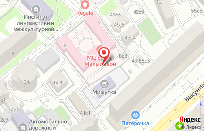 Клиника антивозрастной медицины Елены Малышевой в Переведеновском переулке на карте