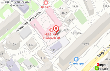 Клиника гинекологии Елены Малышевой на карте