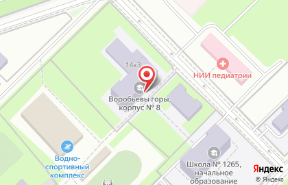 Образовательный комплекс Воробьевы горы в Гагаринском районе на карте