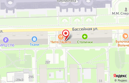 Продуктовый магазин в Санкт-Петербурге на карте