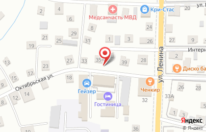 Аварийно-диспетчерская служба на Октябрьской улице на карте