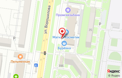 Киоск по продаже фруктов и овощей в Автозаводском районе на карте