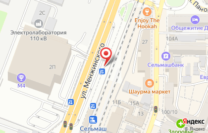 Производственная компания на улице Менжинского на карте