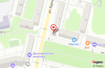 Продуктовый магазин Ольга на улице Курчатова на карте