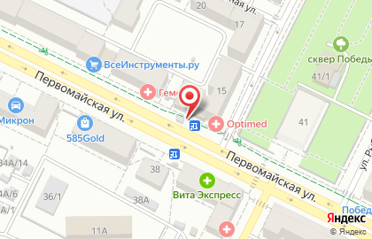 Магазин 69 den на Первомайской улице на карте