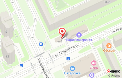 Фирменный магазин Ермолино на улице Подвойского на карте