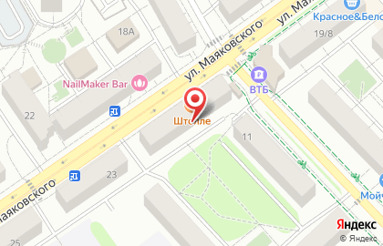 Продовольственный магазин на ул. Маяковского, 21 на карте