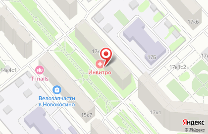 ИНВИТРО в Новогиреево на карте