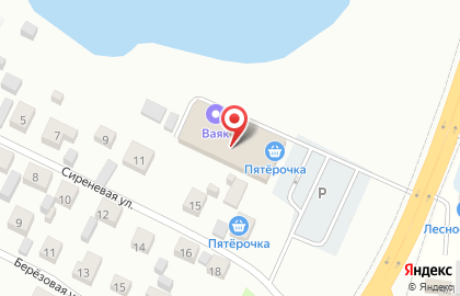 Супермаркет Пятёрочка на Сиреневой улице на карте