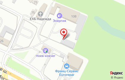 Автосервис Nova сервис на Московском шоссе на карте