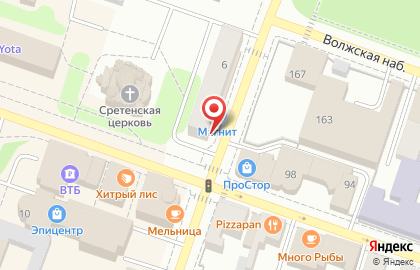 Магазин фастфудной продукции на улице Луначарского на карте