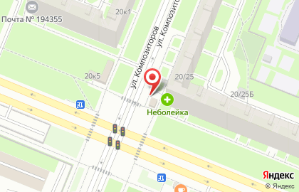 Продуктовый магазин в Санкт-Петербурге на карте