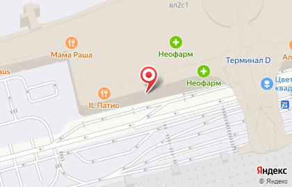 Авиакомпания Аэрофлот в Москве на карте
