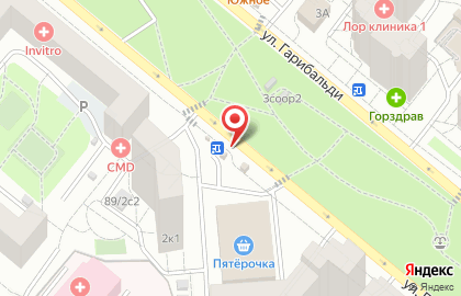 Киоск печатной продукции АМО-Пресс на улице Гарибальди на карте