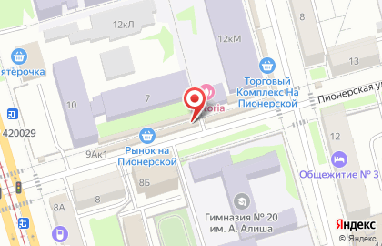 Магазин овощей и фруктов на Пионерской улице на карте