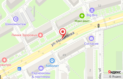 Теремок на улице Николаева на карте