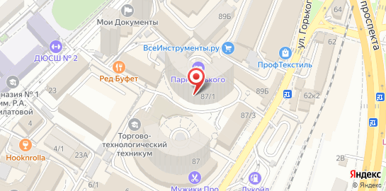 Клиника косметологии и медицины Idealista на улице Горького на карте