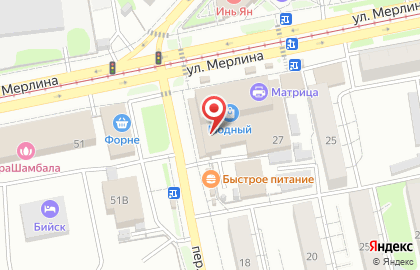 Магазин по продаже табачной продукции на улице Петра Мерлина на карте