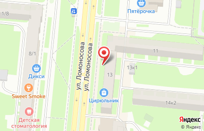 Магазин Швея на улице Ломоносова на карте