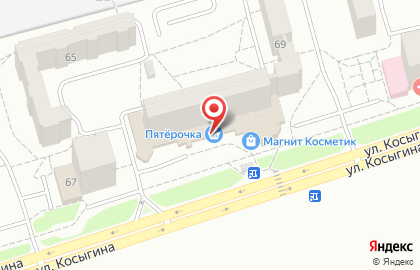 Супермаркет Пятёрочка в Новоильинском районе на карте