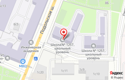 Школа №1257 с дошкольным отделением в Даниловском районе на карте