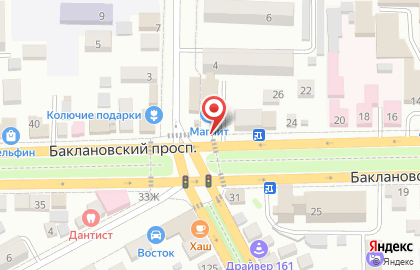 Продуктовый магазин Марина на Баклановском проспекте на карте