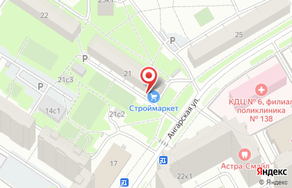 Киоск бытовых услуг бытовых услуг на Ангарской улице на карте