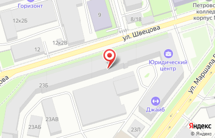Мегапром на улице Швецова на карте