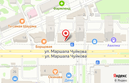 Супермаркет Магнит на улице Маршала Чуйкова, 3 на карте