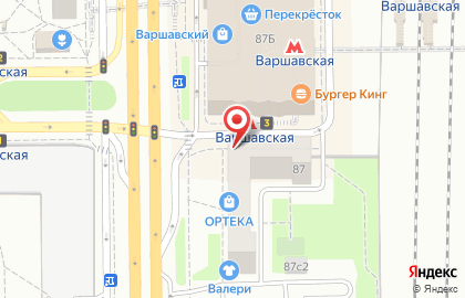 Салон связи МТС на метро Варшавская на карте