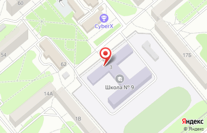 Школа №9 в Калуге на карте