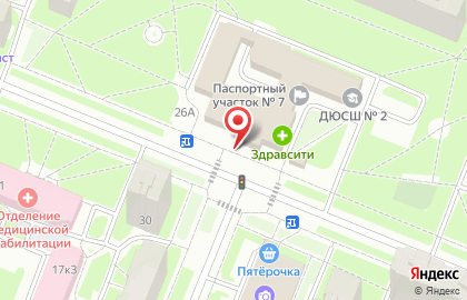 Киоск по продаже печатной продукции Красногвардейское МРА Союзпечать на Гражданском проспекте на карте