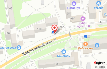 Киоск по продаже кофе и чая на Красноармейской улице на карте