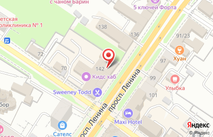 Магазин корейской косметики Марафет на проспекте Ленина в Подольске на карте
