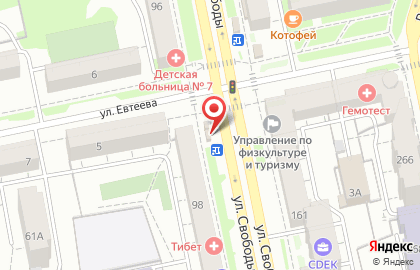 Розничная сеть по продаже молочной продукции Первый вкус в Советском районе на карте