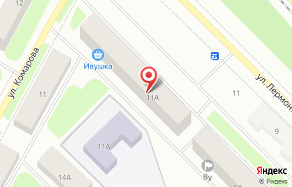 Продуктовый магазин Ивушка, продуктовый магазин на улице Лермонтова на карте